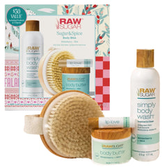 Raw Sugar Body Bliss Winterberry Mint wash bottle, refreshing cleanse with antioxidant extracts