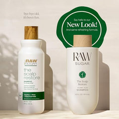 RAW SUGAR Scalp Restore Conditioner bottle hydrating hair and soothing scalp