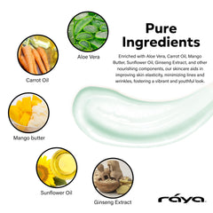 Raya Collagen-Elastin Cream texture swirl showing creamy, nourishing consistency.