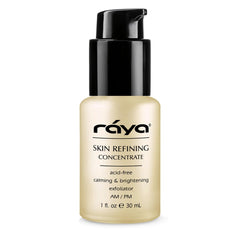 RAYA Skin Refining Concentrate bottle closeup for brightening and even texture.