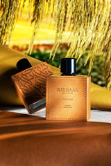 Rayhaan Corium base notes vanilla, oud, leather create warm presence.