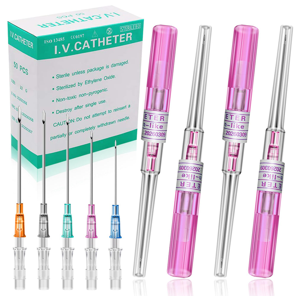 Rayyl 20G catheter needle in sealed packaging ensures sterile handling.