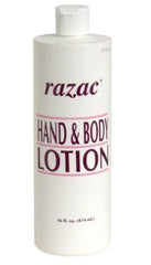 Razac Hand & Body Lotion bottle pour delivers smooth, fast-absorbing hydration for hands and skin.