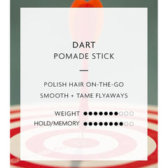 R+Co Dart Pomade Stick smoothing strands for a polished, defined look