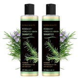 RCSCBC Eloria Beauty Shampoo bottle highlights rosemary-infused formula for glossy hair.