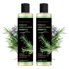 RCSCBC Eloria Beauty Shampoo bottle highlights rosemary-infused formula for glossy hair.