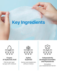 Real Barrier mask cotton gauze detail emphasizes gentle, irritation-free wear.