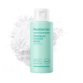 Real Barrier Porebium Powder Wash demonstrates foaming action for deep pore cleansing.