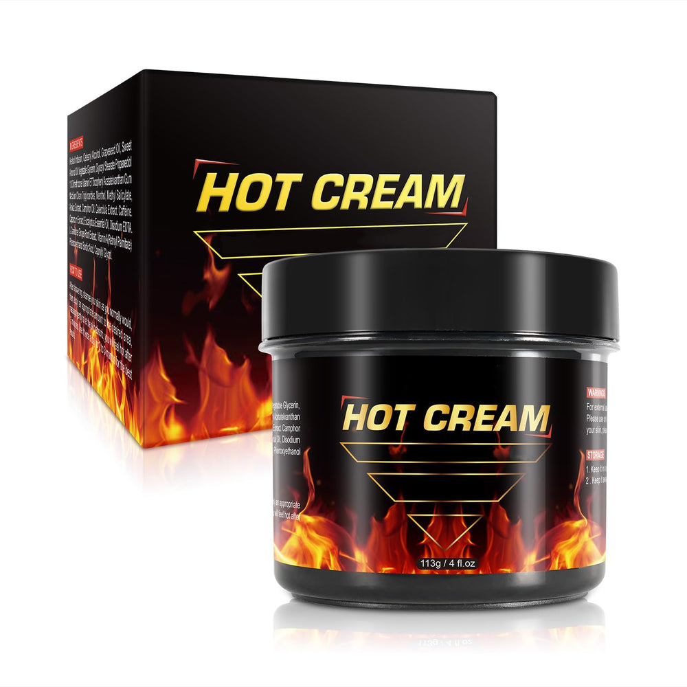 REBODUM Hot Sweat Cream applied to belly for focused warm up and perspiration