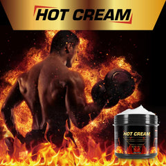 REBODUM Hot Sweat Cream on legs for faster warm up and muscle relief