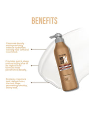 RECAMIER Hydra Repair Shampoo amino acids highlight strengthened strands from within.