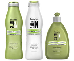 Recamier Pro shampoo bottle, salon-grade cleansing for fragile hair and enhanced strength.