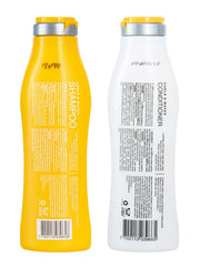 RECAMIER anti-frizz shine shot demonstrating smooth, manageable hair