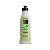RECAMIER Salon In vegan keratin bottle pour shows hydration and ease of styling.