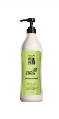 Recamier vegan keratin conditioner bottle promoting smooth, manageable hair