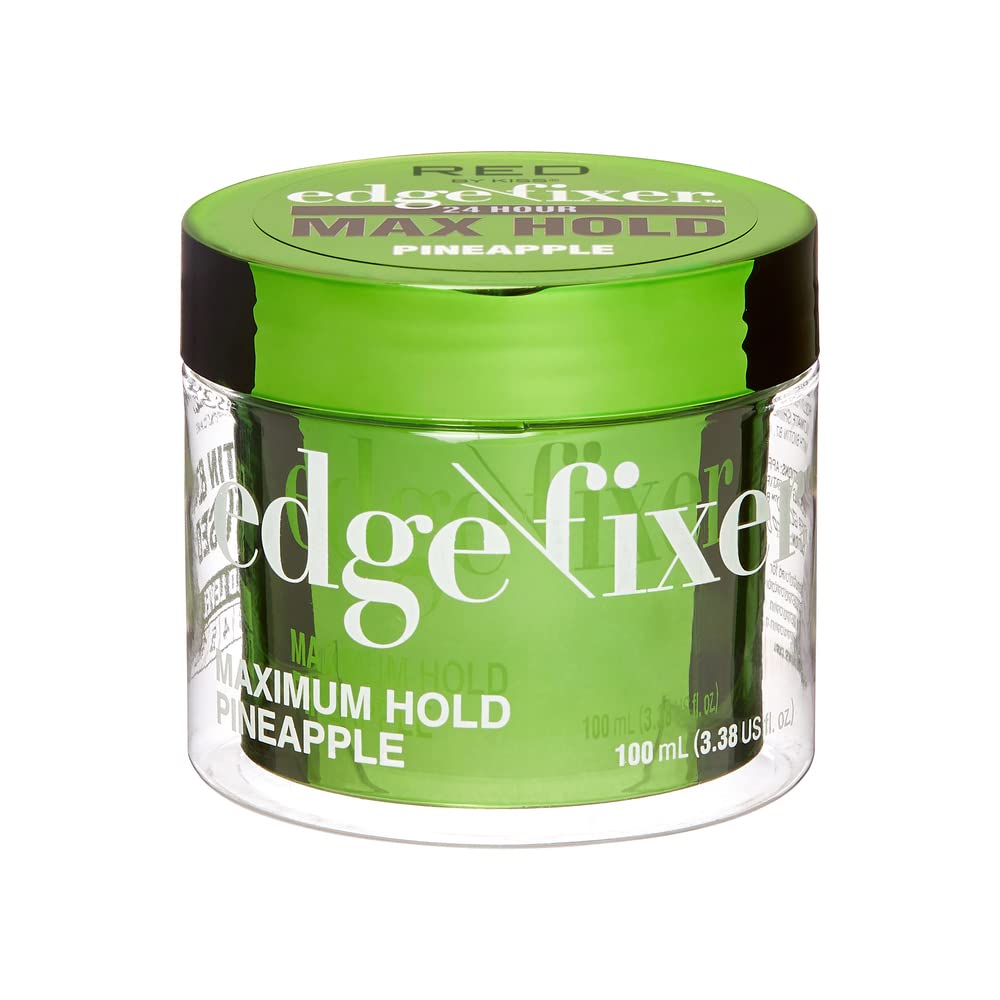 Red by Kiss Edge Fixer pineapple bottle with lasting hold.