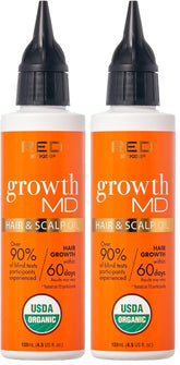 Red by Kiss Growth MD bottle front, nourishing oil for dry scalp.