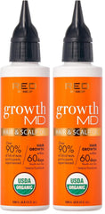 Red by Kiss Growth MD bottle front, nourishing oil for dry scalp.