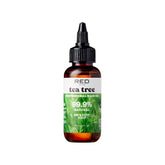 Red by Kiss Tea Tree Hair Oil bottle for scalp relief and shine.