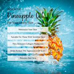 Red Rose Naturals Pineapple Body Oil texture reveals non-greasy, fast-absorbing formula.