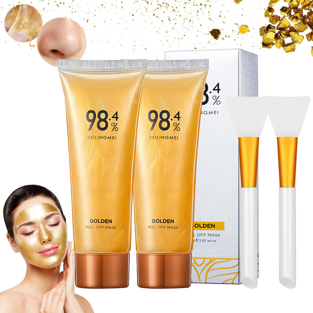 Rednow gold-foil peel mask packaging signals premium spa-inspired care