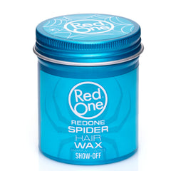 Redone Spider & Matte Wax Blue jar shows strong hold with a natural matte finish for versatile styling