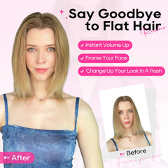 REECHO Clip-in Volumizer back finish highlights full-bodied silhouette