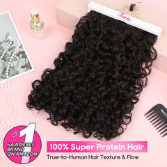 REECHO GoGo curly clip-ins deliver a voluminous, natural curly look