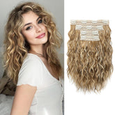 REECHO clip-in extensions with 12in short curly waves add natural volume
