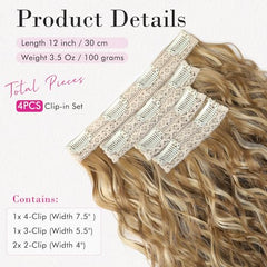 REECHO golden blonde highlights clip-in weft for seamless color blending