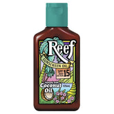 REEF Dark Sun Tan Oil Coconut 125ml bottle – fast-absorbing hydration with SPF15 protection.