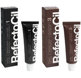 Refectocil Cream Hair Dye 2-Pack No.1 Pure Black for a natural, deep brunette look.