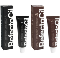 Refectocil Cream Hair Dye 2-Pack No.1 Pure Black for a natural, deep brunette look.