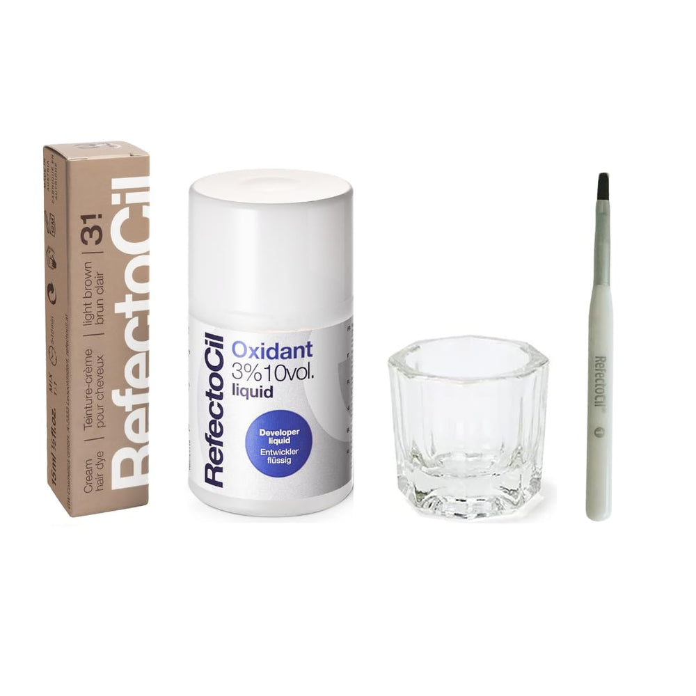 RefectoCil Light Brown cream dye for a natural warm tone in hair.