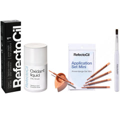 RefectoCil No. 1 Pure Black dye bottle showing rich black color for bold looks