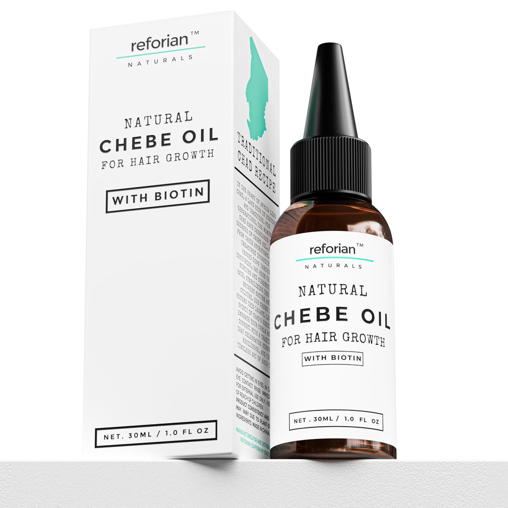 REFORIAN Chebe Oil bottle pour demonstrates easy application for detangling and frizz control