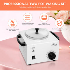 ReFzeg temperature-control wax warmer maintains precise melting.