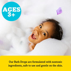 Regal Games Kid Made Modern purple bath color tablet closeup, supports color recognition through bubbly fizz