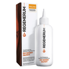 Regenerum Trichology enzymatic peel bottle — deep scalp cleansing and refreshed roots.
