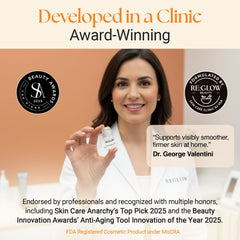 Reglow gold-plated single-use applicators enabling safe serum delivery.