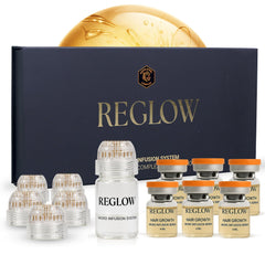 ReGlow packaging image showing premium at-home hair care branding