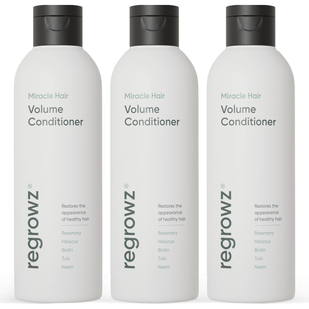 Regrowz Miracle Hair Volume Conditioner bottle front boosts body for fine hair