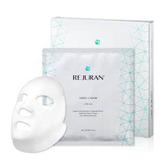 REJURAN Perfect V dual-sheet mask on face and jawline for defined contours