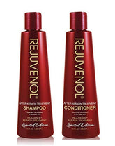 Rejuvenol Keratin After Treatment Shampoo bottle, promotes smoothness and frizz control after keratin treatment