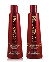 Rejuvenol Keratin After Treatment Shampoo bottle, promotes smoothness and frizz control after keratin treatment