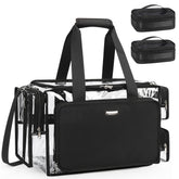 Relavel clear makeup bag with two small pouches for quick visibility and access.