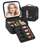 Relavel initial makeup bag front view showing fade-resistant silk initial for a personalized gift