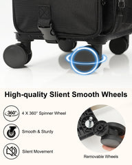 Relavel top flap with brush slots for quick, organized access.