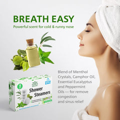 Relaxcation eucalyptus oil steamer delivers a revitalizing shower fragrance.