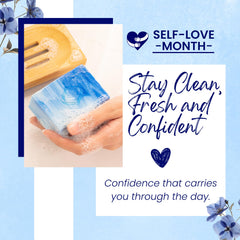 Closeup of Relumins soap lather showing creamy foam for cleansing.